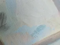 Rankomis tapytas paveikslas ant drobės su rėmu