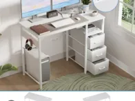 Baltas darbo stalas. Laimėjusiam LED juosta dovanų