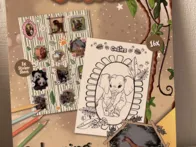 Spavinimo knygelė su gyvūnais ir lipdukais