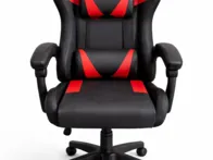 Gaming kėdė juoda / raudona su pagalvėlėmis