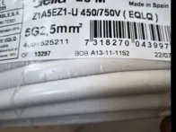 25 m kabelio 5 gyslų