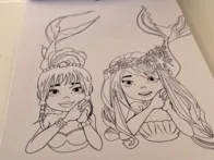 Spalvinimo knygelė su undinėlėmis ir lipdukais