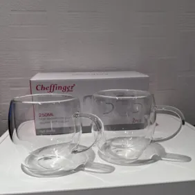 Dvigubo stiklo puodelių rinkinys 2vnt