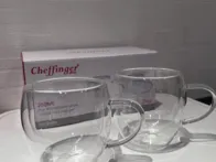 Dvigubo stiklo puodelių rinkinys 2vnt