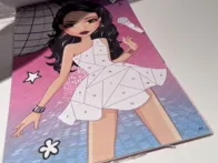 Lipdukų klijavimas palei numerius, spalvinimo knyg