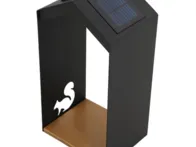 LED saulės energija įkraunamas žibintas