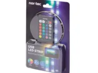 USB RGB LED juosta su pulteliu