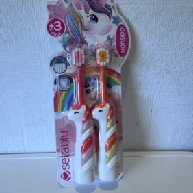 Dantų šepetėliai su vienaragiais 2vnt