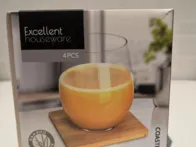 Puodelių, stiklinių padėkliukai 4vnt