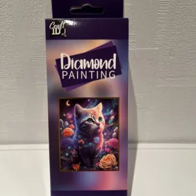 Deimantinė dėlionė - katė