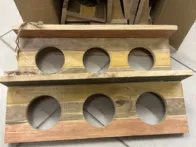 6vnt naujų medinių sieninių lentynėlių vazonams