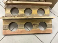 6vnt naujų medinių sieninių lentynėlių vazonams