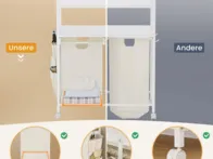 Skalbinių krepšiai su stalviršiu 