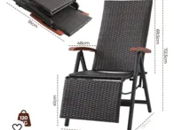 Nauja lauko rotango kėdė