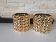 Stilingi auksiniai vazonai 2vnt