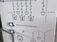 Užuolaidų girlianda - drugeliai