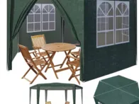 Šiašiakampė 4x4m pavėsinė