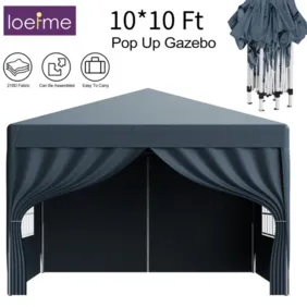 Pavėsinė su sienelėmis tamsiai mėlynas