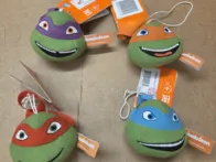 4 pakabukų rinkinys su vėžliukais Nindzėmis