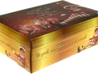 Pakavimo dėžė su elfu