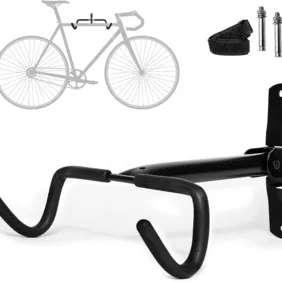 Užlenkiamas dviračio laikiklis - metalinis sienos