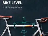 Užlenkiamas dviračio laikiklis - metalinis sienos