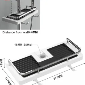 Dušo lentyna - nauja lentynėlė be gręžimo universa