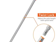 Vonios ir plytelių šveitiklis su ilga rankena 4in1