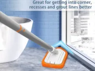 Vonios ir plytelių šveitiklis su ilga rankena 4in1