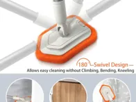 Vonios ir plytelių šveitiklis su ilga rankena 4in1