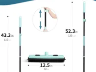 Reaguliuojama šluota gyvūnų plaukų surinkimui 3in1