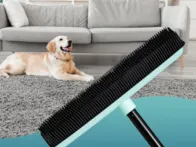 Reaguliuojama šluota gyvūnų plaukų surinkimui 3in1