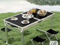 Stalo ir 4 kedžių išlankstomas komplektas