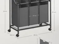 Skalbinių krepšys su ratukais