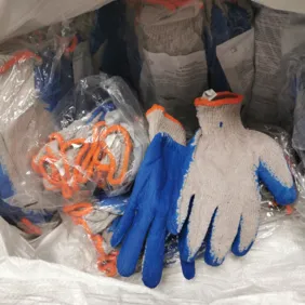 Medvilninės mėlynos pirštinės 50por