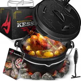  Ketaus puodas/grilio keptuvė su dangčiu