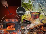  Ketaus puodas/grilio keptuvė su dangčiu