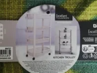 4 pakopų lentyna su ratukais - yra ir juoda spalva