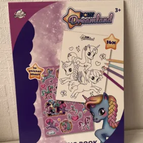 Spalvinimo knygelė su vienaragiais ir lipdukais