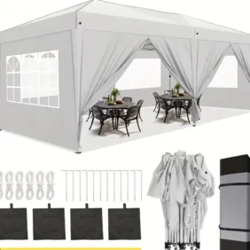6x3m pavėsinė pop-up (balta)