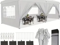 6x3m pavėsinė pop-up (balta)