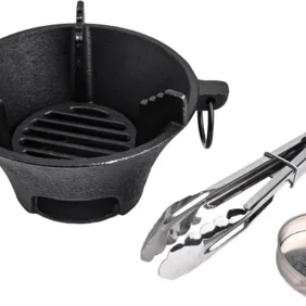 Ketaus anglies krosnelė lauko piknikams, BBQ 16cm
