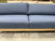 Trivietė lauko sofa „Kolbe” mėlynos spalvos