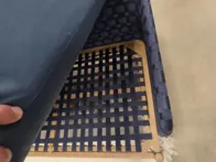 Trivietė lauko sofa „Kolbe” mėlynos spalvos