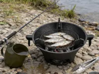 Ketaus anglies krosnelė lauko piknikams, BBQ 16cm