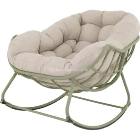 Supama poilsio kėdė „Cozy Beige” žalios spalvos rė