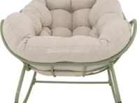 Supama poilsio kėdė „Cozy Beige” žalios spalvos rė