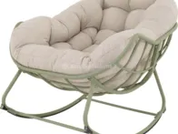 Supama poilsio kėdė „Cozy Beige” žalios spalvos rė