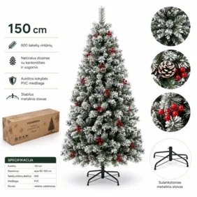 5 vienetai dirbtinių eglučių 150cm
