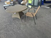 Lauko komplektas: stalas Ø122 cm ir 4 kėdės